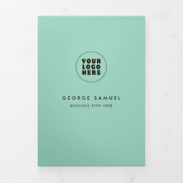 Einfaches Minimalistisches Logo- und Bildgeschäft Dreifach Gefaltete Karte