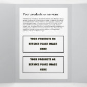 Einfaches Minimalistisches Logo- und Bildgeschäft Dreifach Gefaltete Karte (Innenseite Mitte)