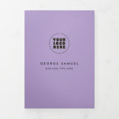 Einfaches Minimalistisches Logo- und Bildgeschäft Dreifach Gefaltete Karte (Cover)