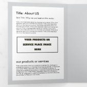 Einfaches Minimalistisches Logo- und Bildgeschäft Dreifach Gefaltete Karte (Innen Erste Seite)