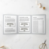 Einfaches Minimalistisches Logo- und Bildgeschäft Dreifach Gefaltete Karte (Innenseite)