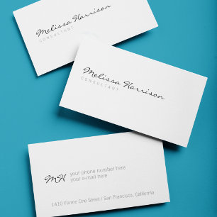 einfaches, minimalistisches modernes berufliches W Visitenkarte