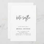 Einfaches Minimalistisches modernes Brautparty Einladung (Vorne/Hinten)