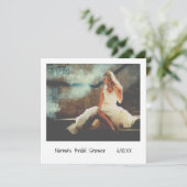 Einfaches Minimalistisches modernes Foto Brautpart Einladung (Stehend Vorderseite)