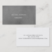 Einfaches Minimalistisches, modernes Lederdesign Visitenkarte (Vorne/Hinten)