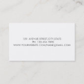 Einfaches Minimalistisches, modernes Lederdesign Visitenkarte (Rückseite)