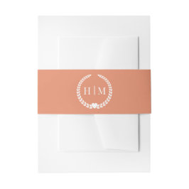 Einfaches Minimalistisches Monogramm Einladungsbanderole