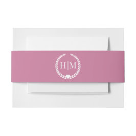 Einfaches Minimalistisches Monogramm Einladungsbanderole