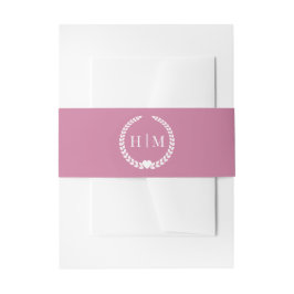 Einfaches Minimalistisches Monogramm Einladungsbanderole