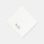 Einfaches Minimalistisches Monogramm-Hochzeit Serviette (Ecke)
