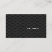 Einfaches Minimalistisches Monogramm-Muster - Visi Visitenkarte (Vorderseite)