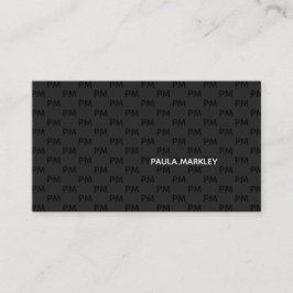 Einfaches Minimalistisches Monogramm-Muster - Visi Visitenkarte