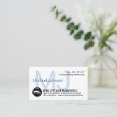 Einfaches minimalistisches Monogramm Name Visitenkarte (Stehend Vorderseite)