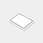 Einfaches Minimalistisches Monogramm Post-it Klebezettel (angewinkelt)