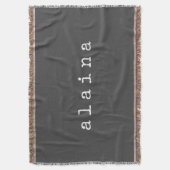 Einfaches Minimalistisches Namensdesign in Schwarz Decke (Vorderseite Vertikal)