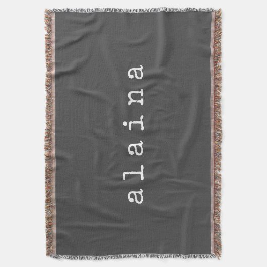 Einfaches Minimalistisches Namensdesign in Schwarz Decke (Vorderseite Vertikal)