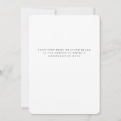 Einfaches Minimalistisches Neugeborenes-Foto  Dankeskarte (Rückseite)