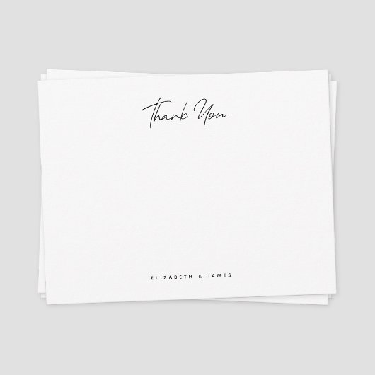 Einfaches Minimalistisches Paar Vielen Dank Mitteilungskarte