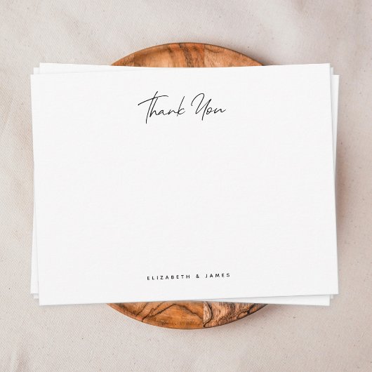Einfaches Minimalistisches Paar Vielen Dank Mitteilungskarte