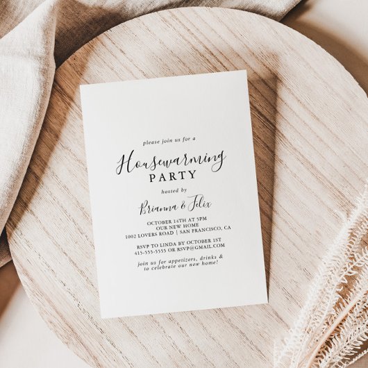 Einfaches Minimalistisches Party Einladung