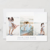 Einfaches Minimalistisches Periwinkle-Wildblume-Fo Save The Date (Vorderseite)