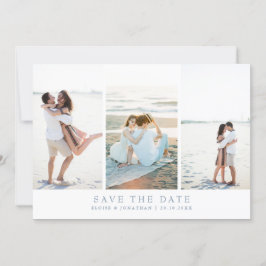 Einfaches Minimalistisches Periwinkle-Wildblume-Fo Save The Date