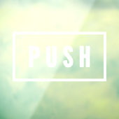 Einfaches Minimalistisches Push-Door-Zeichen Fensteraufkleber (Blatt 3)