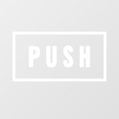 Einfaches Minimalistisches Push-Door-Zeichen Fensteraufkleber (Blatt)