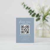 Einfaches Minimalistisches QR-Code-Hochzeitsszenar Begleitkarte (Stehend Vorderseite)