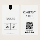 Einfaches minimalistisches QR-Code-Kleidung-Preiss (Vorne & Hinten)