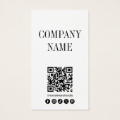 Einfaches minimalistisches QR-Code-Kleidung-Preiss (Rückseite)