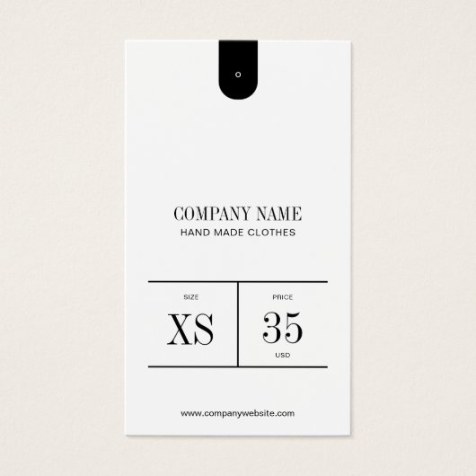 Einfaches minimalistisches QR-Code-Kleidung-Preiss (Vorderseite)
