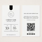 Einfaches minimalistisches QR-Code-Kleidung-Preiss (Vorne & Hinten)