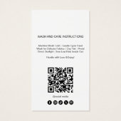 Einfaches minimalistisches QR-Code-Kleidung-Preiss (Rückseite)