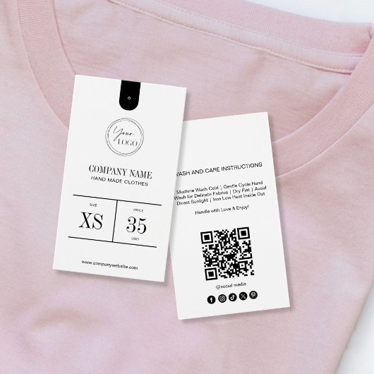 Einfaches minimalistisches QR-Code-Kleidung-Preiss