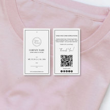 Einfaches minimalistisches QR-Code-Kleidung-Preiss
