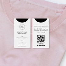 Einfaches minimalistisches QR-Code-Kleidung-Preiss