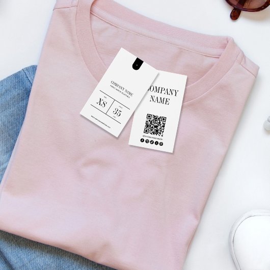 Einfaches minimalistisches QR-Code-Kleidung-Preiss