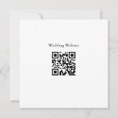 Einfaches, Minimalistisches QR-Code Serif Hochzeit Einladung (Rückseite)