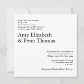 Einfaches, Minimalistisches QR-Code Serif Hochzeit Einladung (Vorderseite)