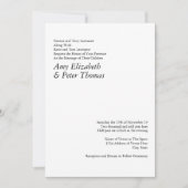 Einfaches, Minimalistisches QR-Code Serif Hochzeit Einladung (Vorderseite)