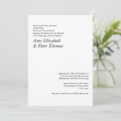 Einfaches, Minimalistisches QR-Code Serif Hochzeit Einladung (Stehend Vorderseite)