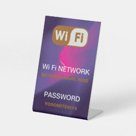 Einfaches Minimalistisches Rainbow-WLAN-Kennwort Sockelschild