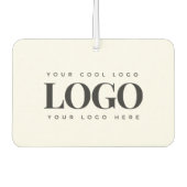 Einfaches Minimalistisches Rectangle-Business-Logo Autolufterfrischer (Vorderseite)