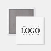 Einfaches Minimalistisches Rectangle-Business-Logo Magnet (Vorderseite/Rückseite)