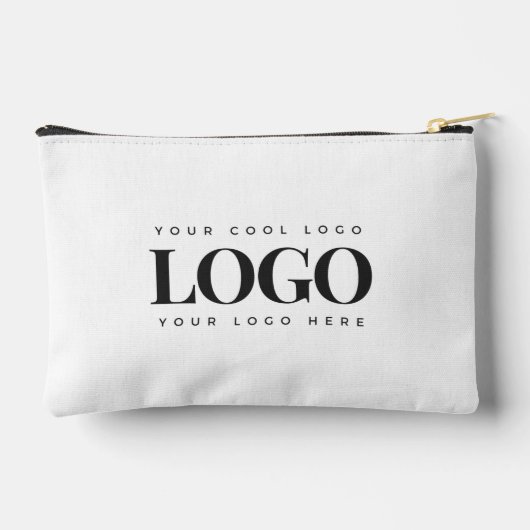 Einfaches Minimalistisches Rectangle-Business-Logo Zubehörtasche (Rückseite)