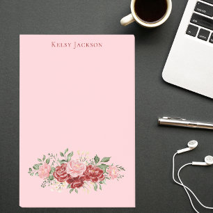 Einfaches Minimalistisches Rosa und Rotes Elegante Post-it Klebezettel