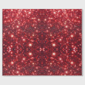 Einfaches minimalistisches rotes Glitter-Valentins Geschenkpapier (Flach)