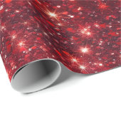 Einfaches minimalistisches rotes Glitter-Valentins Geschenkpapier (Rolleneckpunkt)