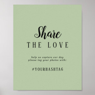 Einfaches Minimalistisches Sage Teile die Liebe Sc Poster